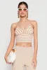 Crochet Striped Crop Top sold by Rainbow