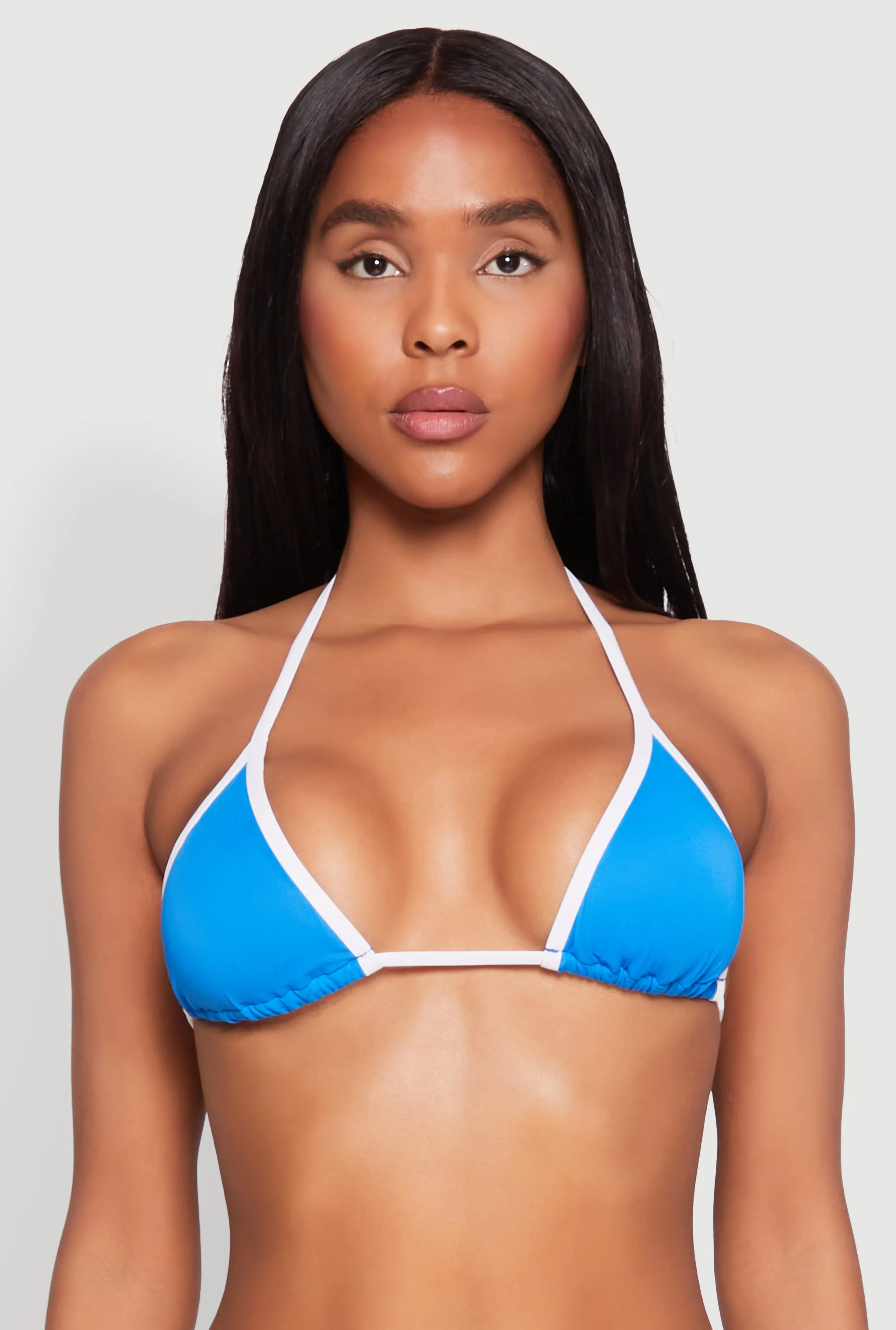 Contrast Trim Swim Bikini Top sold by Rainbow