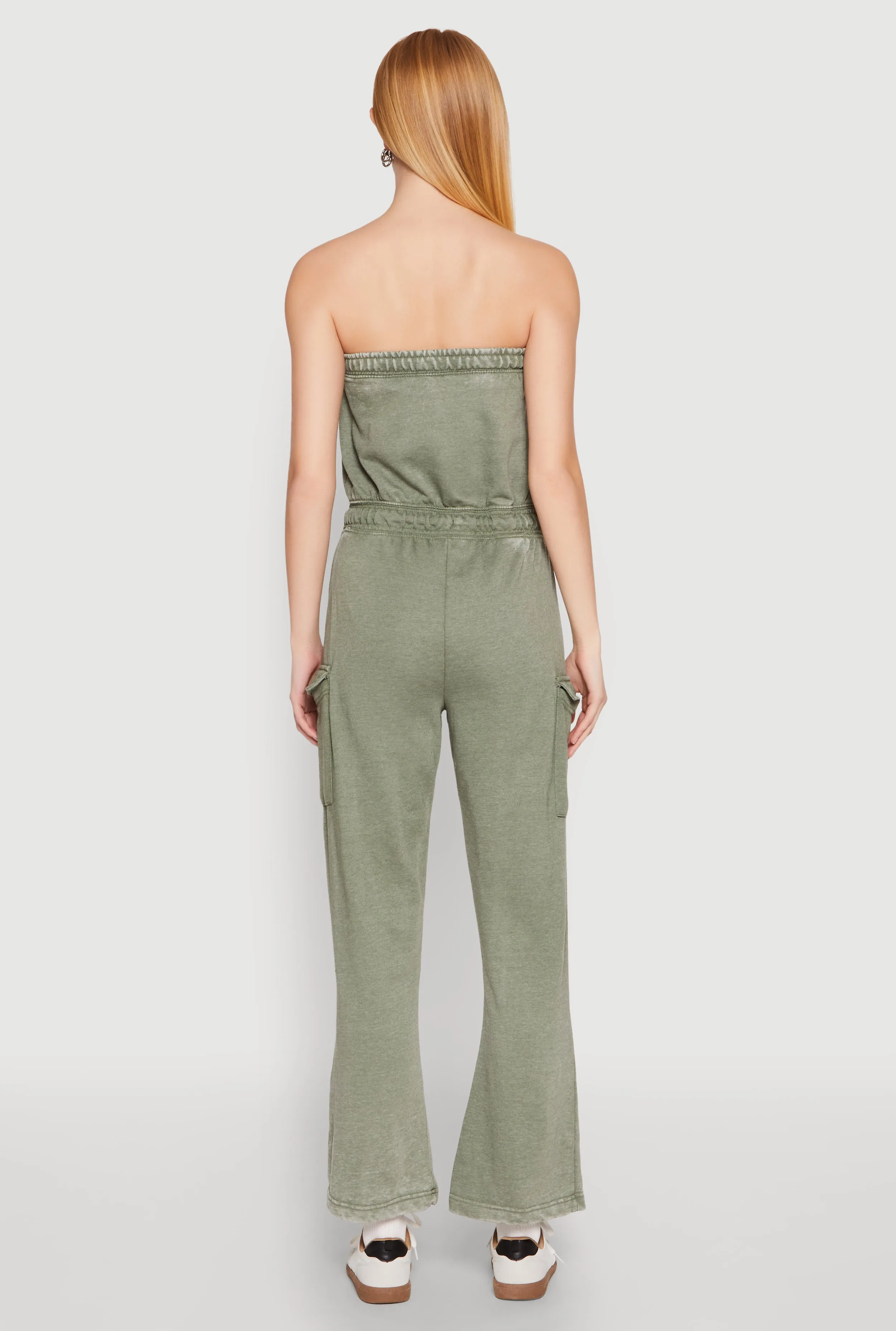 Mineral Wash Cargo Pocket Tube Jumpsuit sold by Rainbow product image thumbnail 5