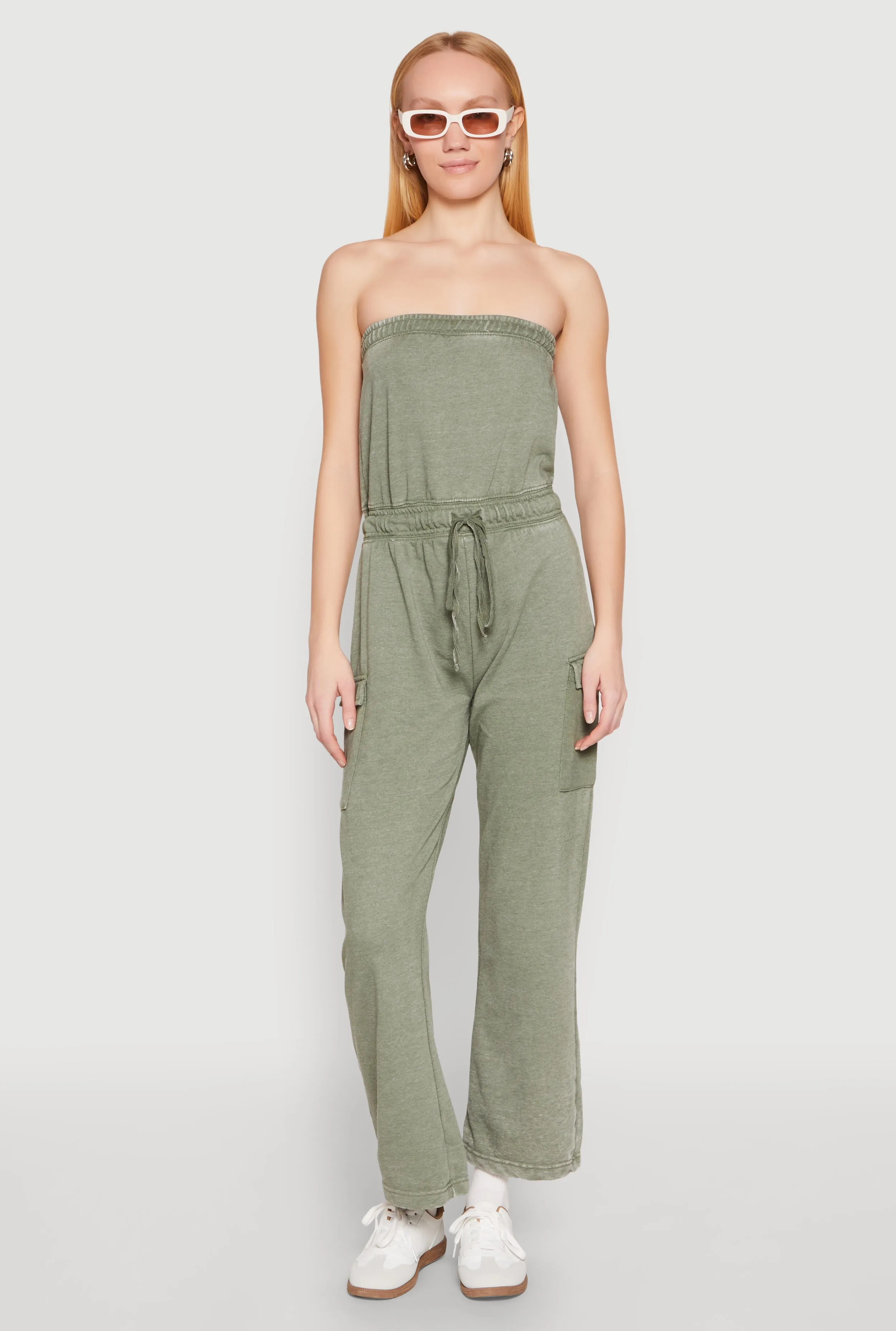 Mineral Wash Cargo Pocket Tube Jumpsuit sold by Rainbow product image thumbnail 2