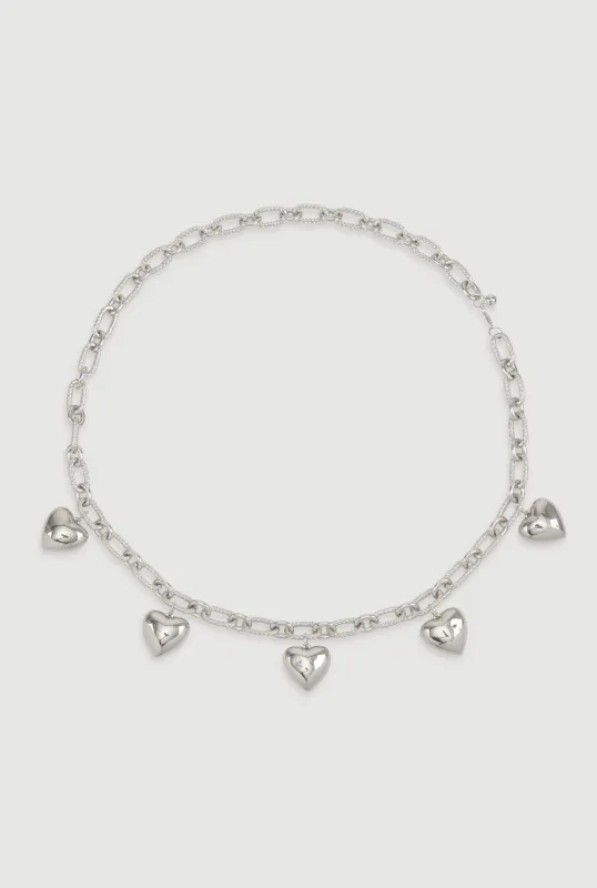 Heart Charm Chain Belt sold by Rainbow