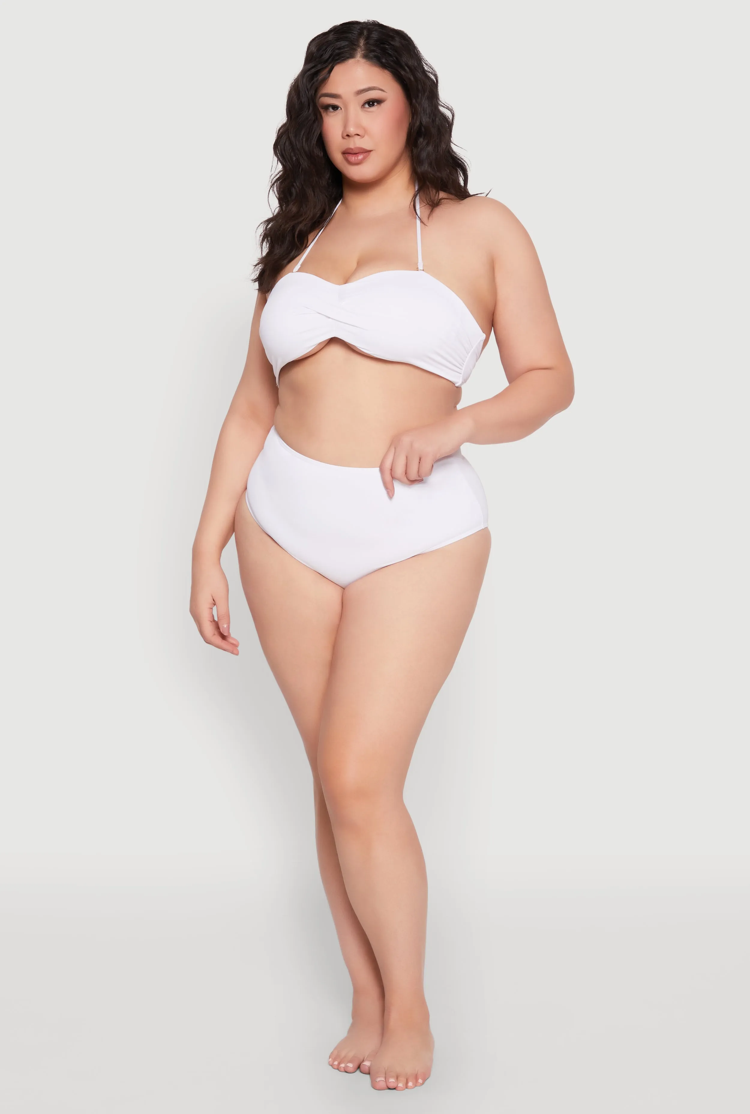 Twist Front Halter Neck Bandeau Bikini Top sold by Rainbow product image thumbnail 2