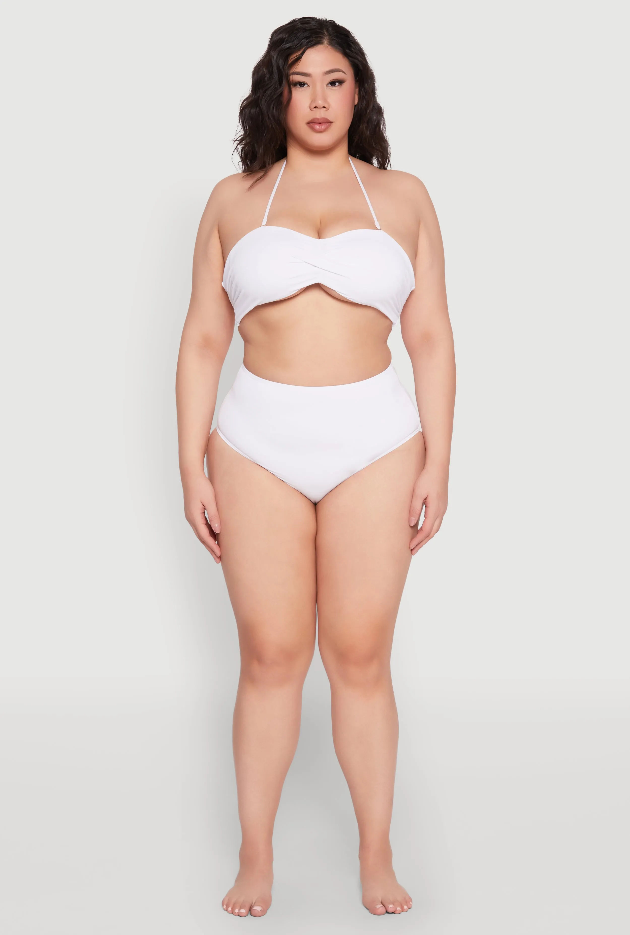 Twist Front Halter Neck Bandeau Bikini Top sold by Rainbow product image thumbnail 3