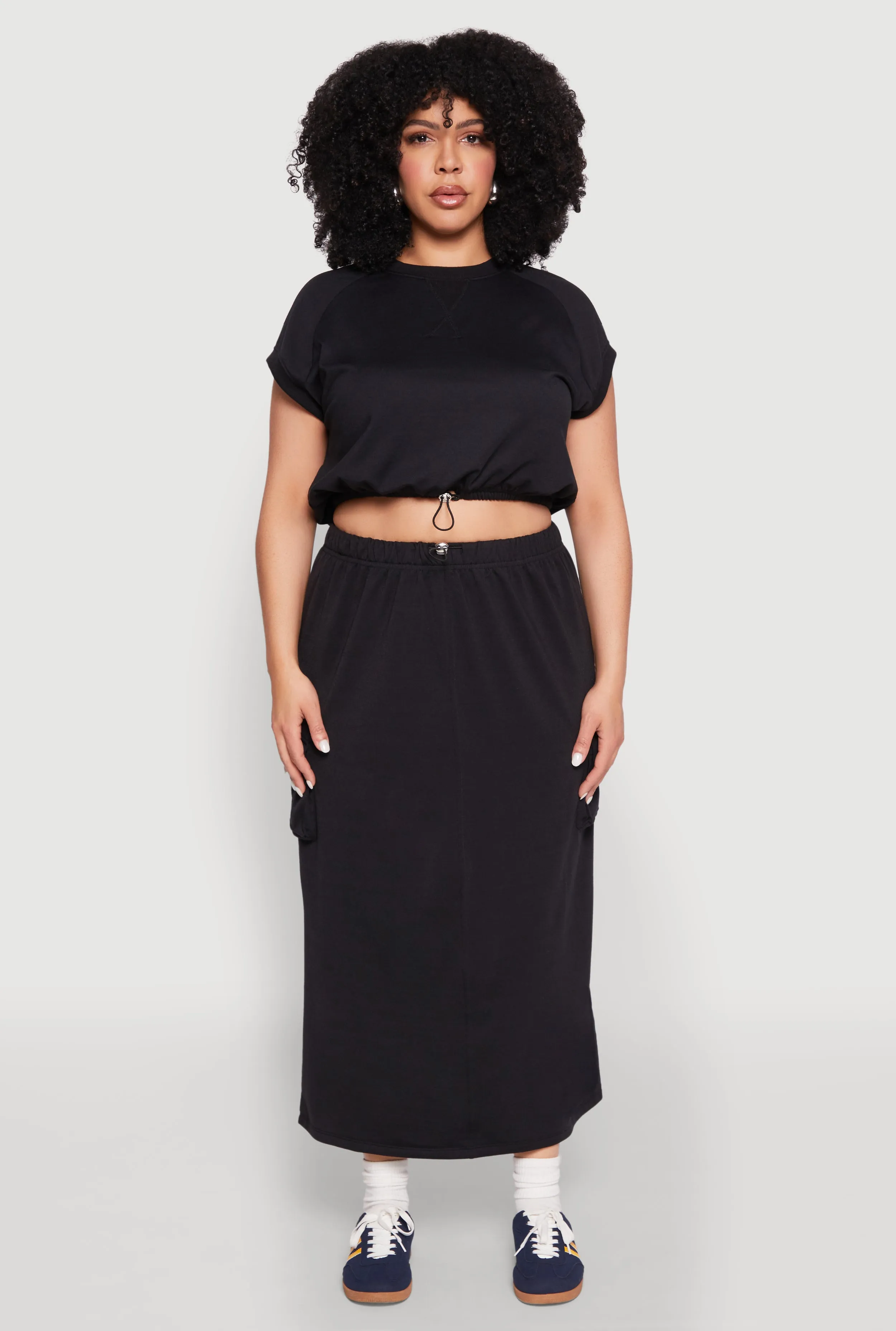 Plus Size Almost Famous Toggle Drawstring Hem Sweatshirt sold by Rainbow product image thumbnail 2