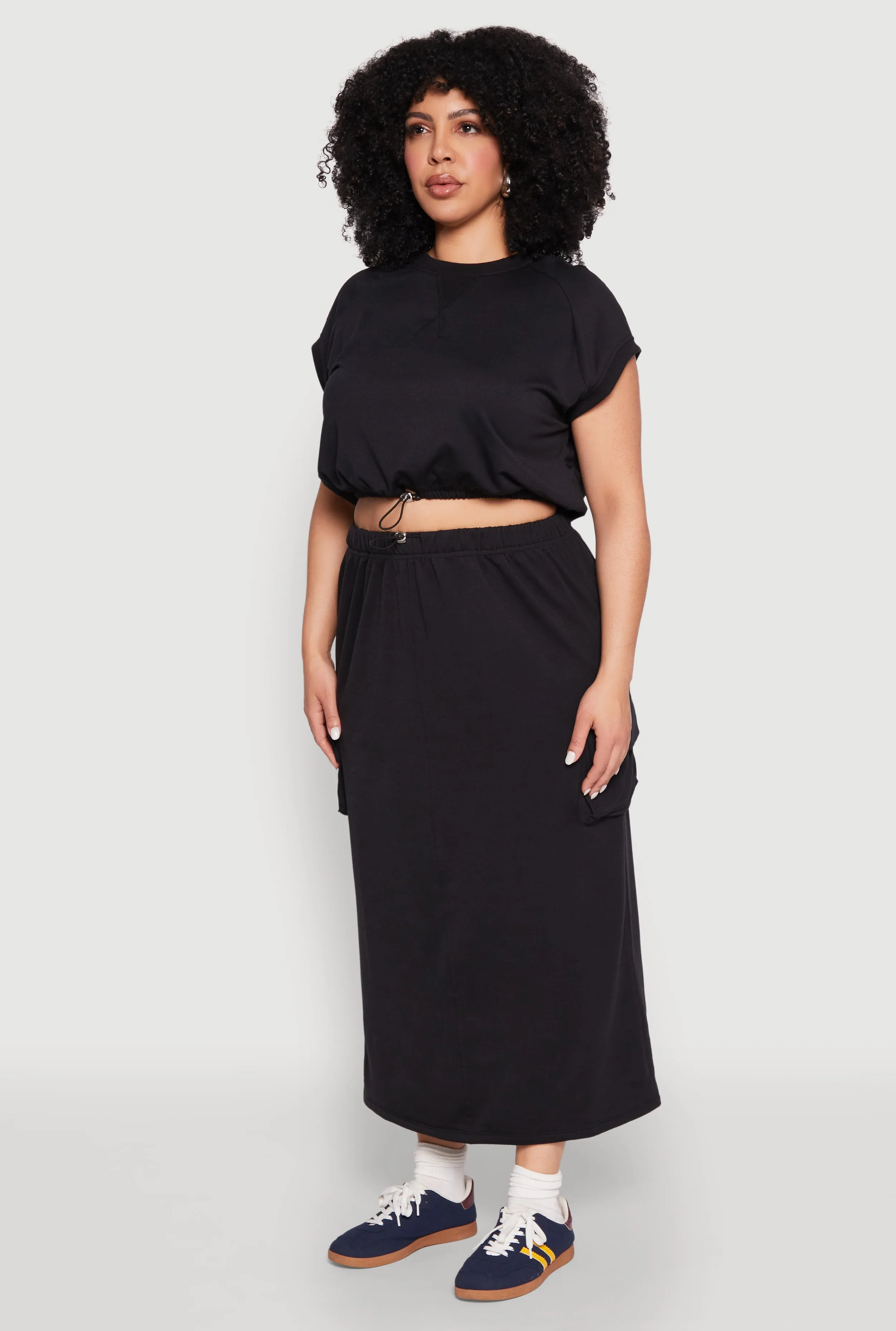 Plus Size Almost Famous Toggle Drawstring Hem Sweatshirt sold by Rainbow product image thumbnail 5