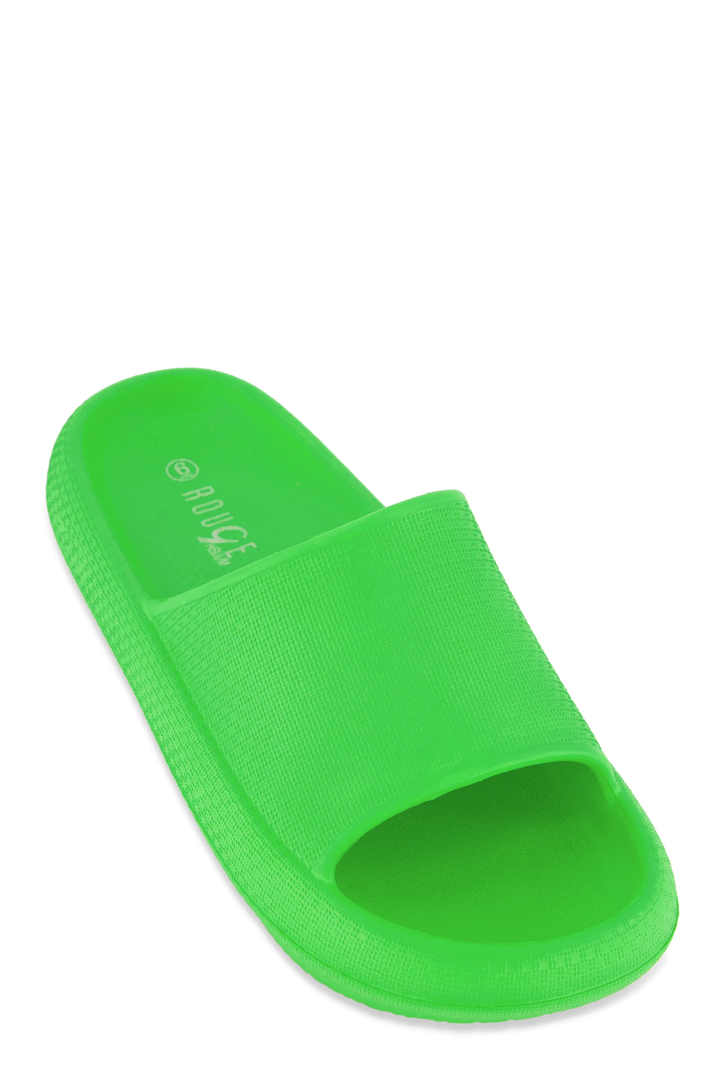 Solid Platform Slide Sandals sold by Rainbow