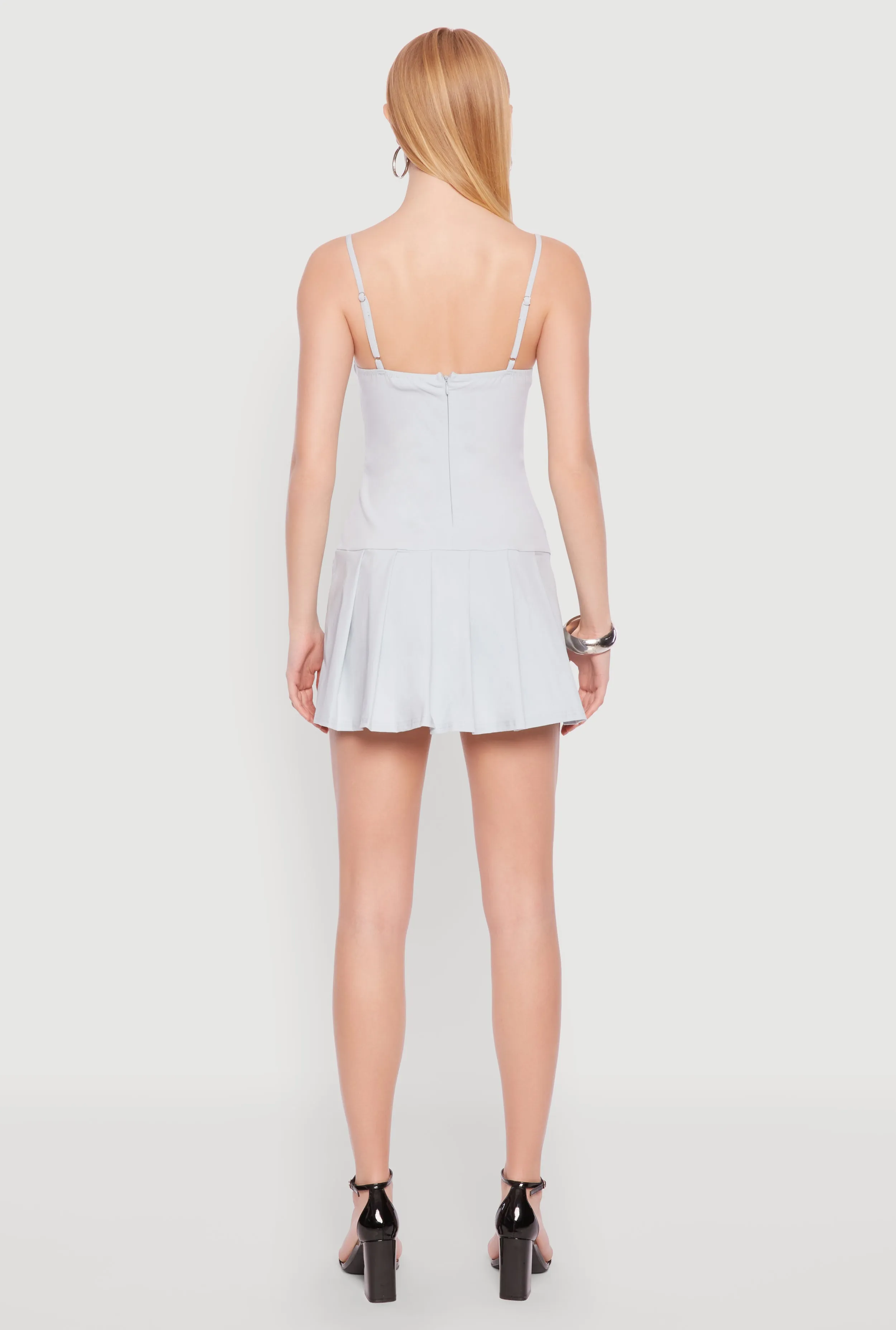 Belted Front Pleated Drop Waist Dress sold by Rainbow product image thumbnail 5