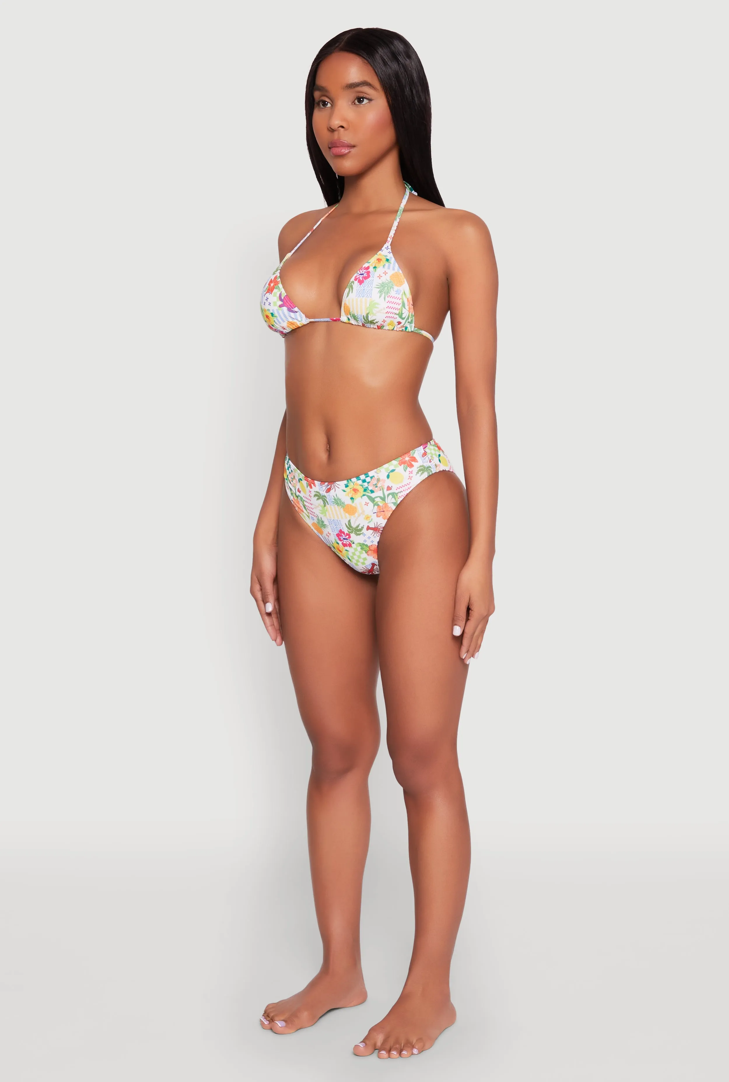 Tropical Floral Print Swim Bikini Top sold by Rainbow product image thumbnail 5
