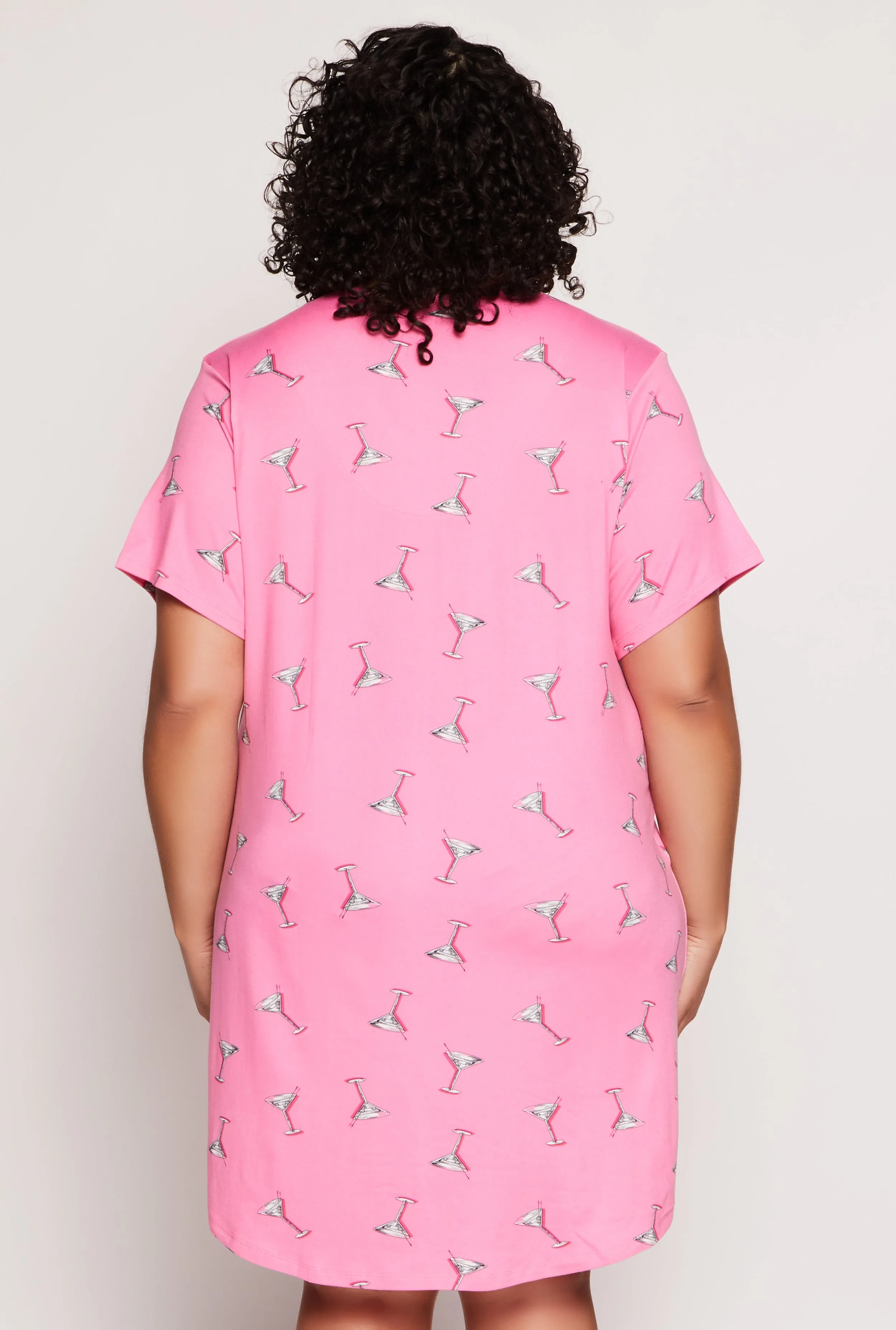 Plus Size First Class Martini Graphic Sleepshirt sold by Rainbow product image thumbnail 2