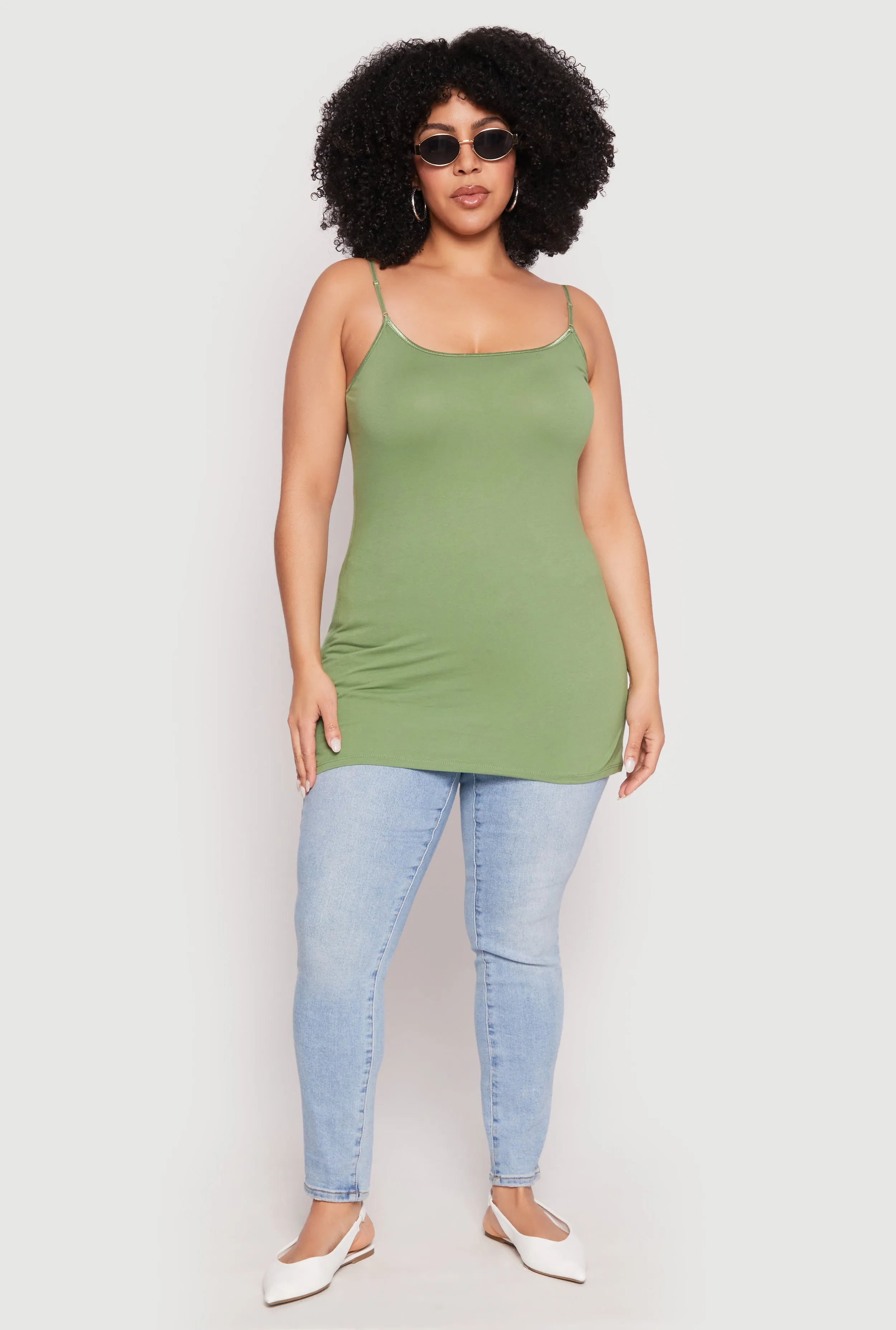 Plus Size Scoop Neck Cami sold by Rainbow product image thumbnail 3