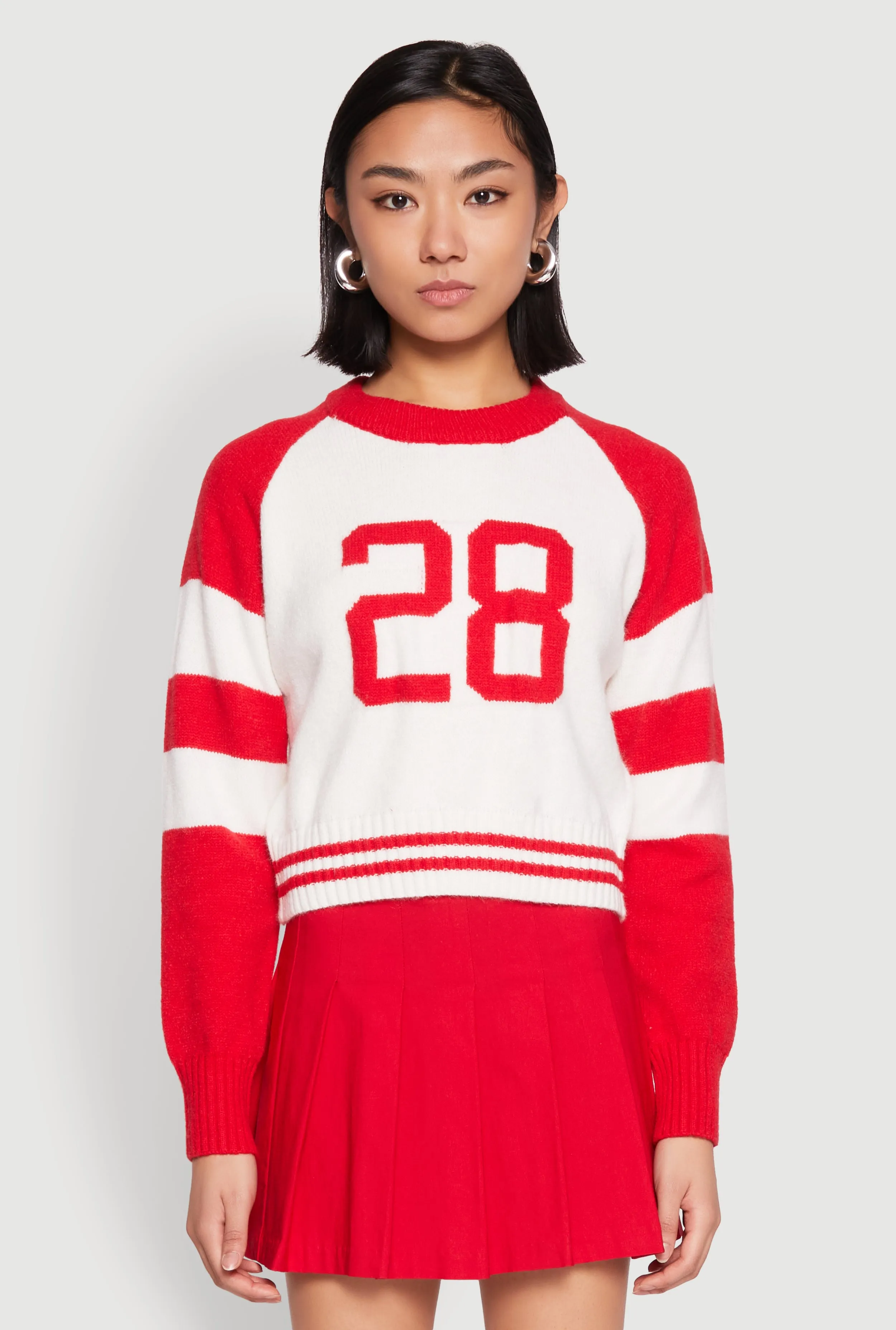 Daisy 28 Varsity Stripe Graphic Sweater sold by Rainbow product image thumbnail 2