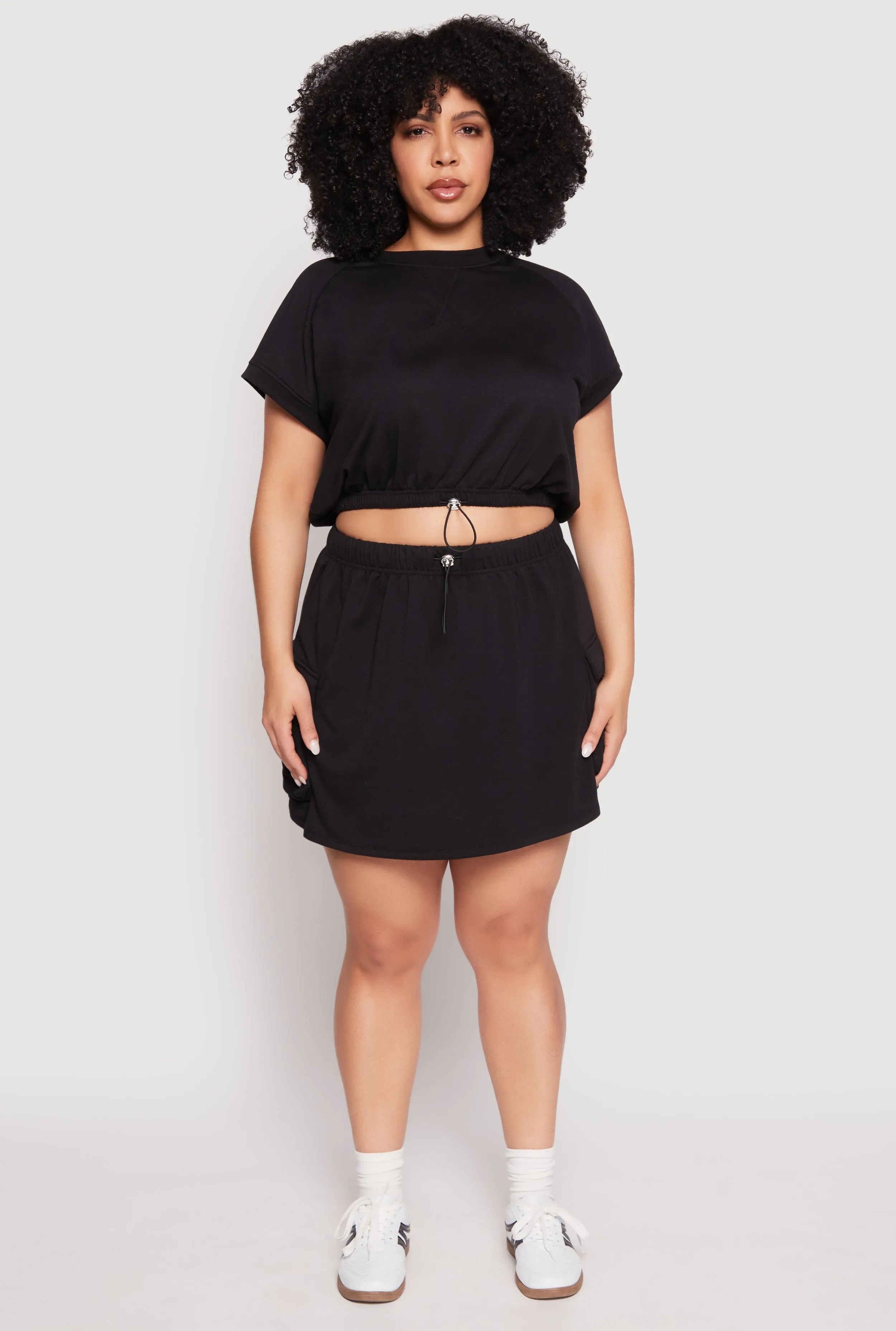 Plus Size Almost Famous Toggle Drawstring Cargo Skirt sold by Rainbow