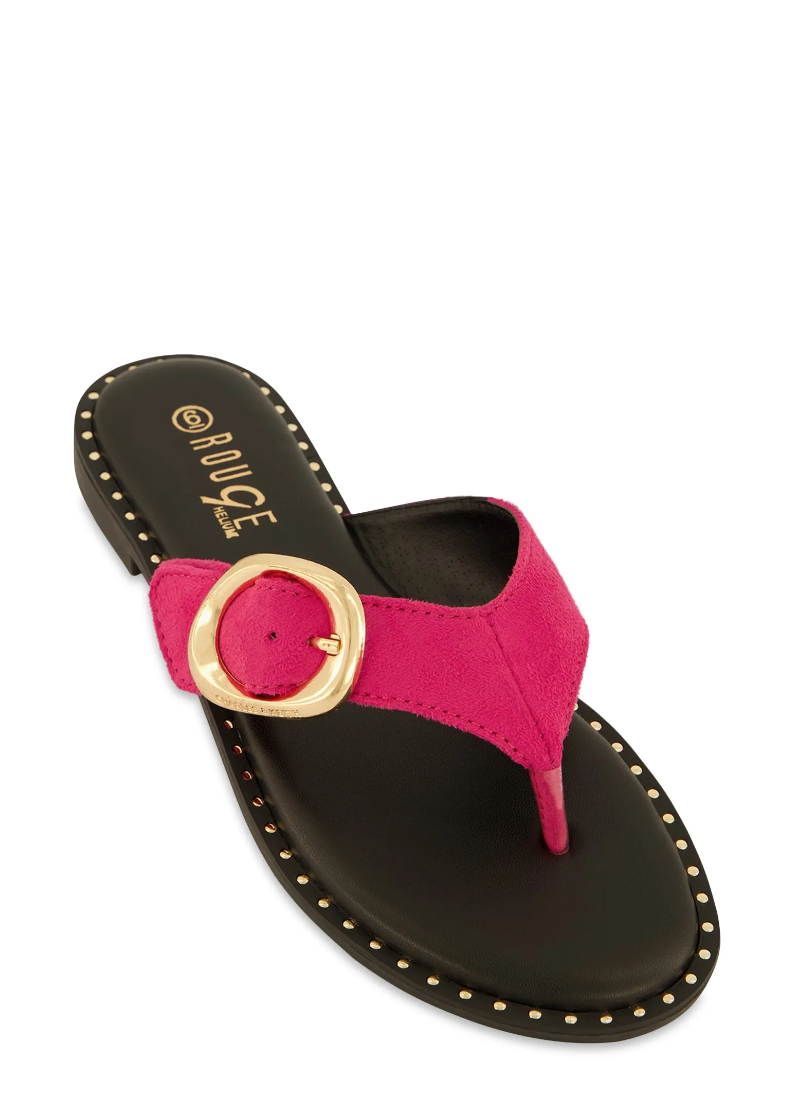 Buckle Detail Thong Slide Sandals sold by Rainbow