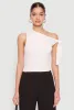 Textured Knit Tie Strap One Shoulder Top sold by Rainbow