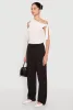 Textured Knit Tie Strap One Shoulder Top sold by Rainbow