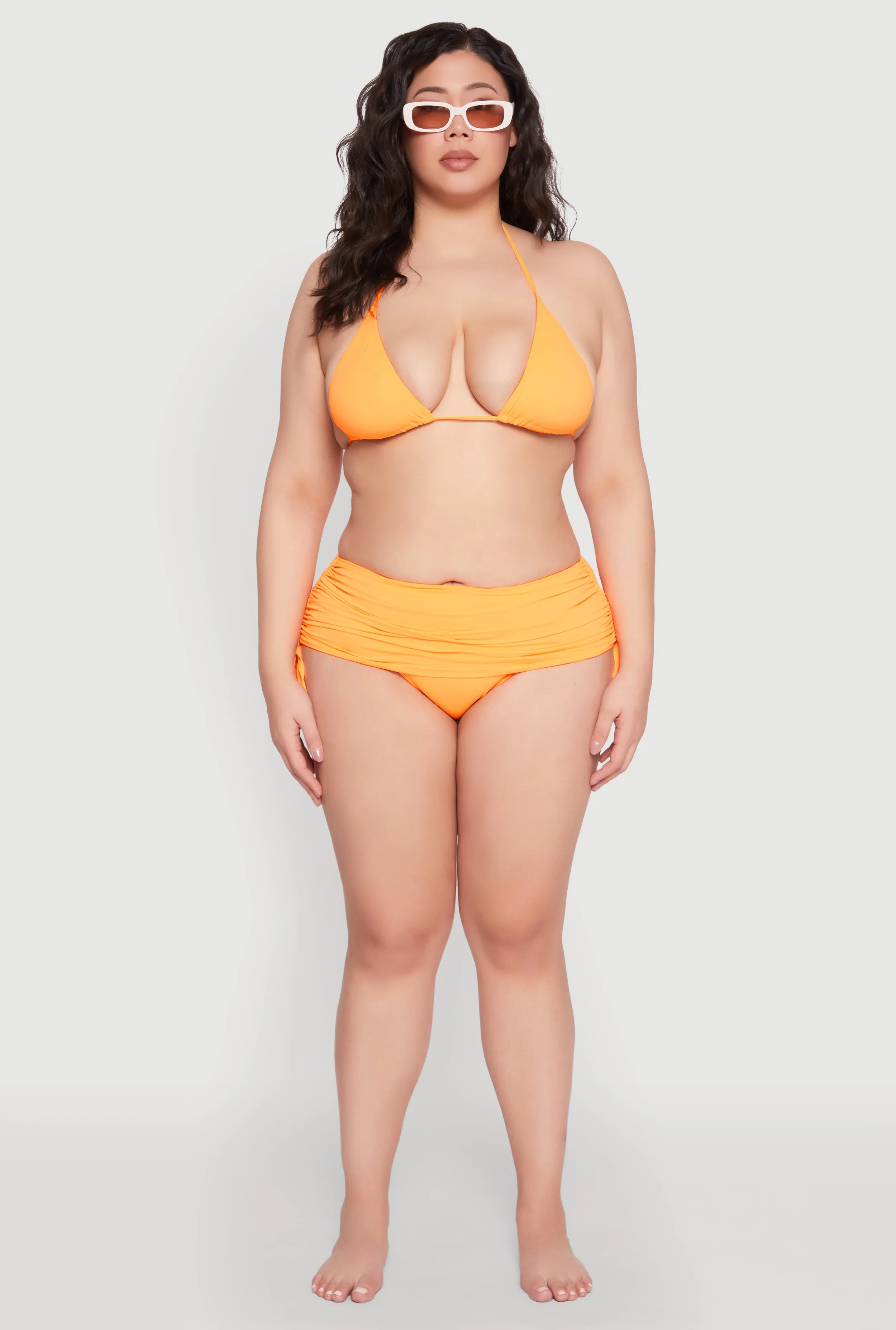 Plus Size Drawstring Side Swim Skirt sold by Rainbow product image thumbnail 3