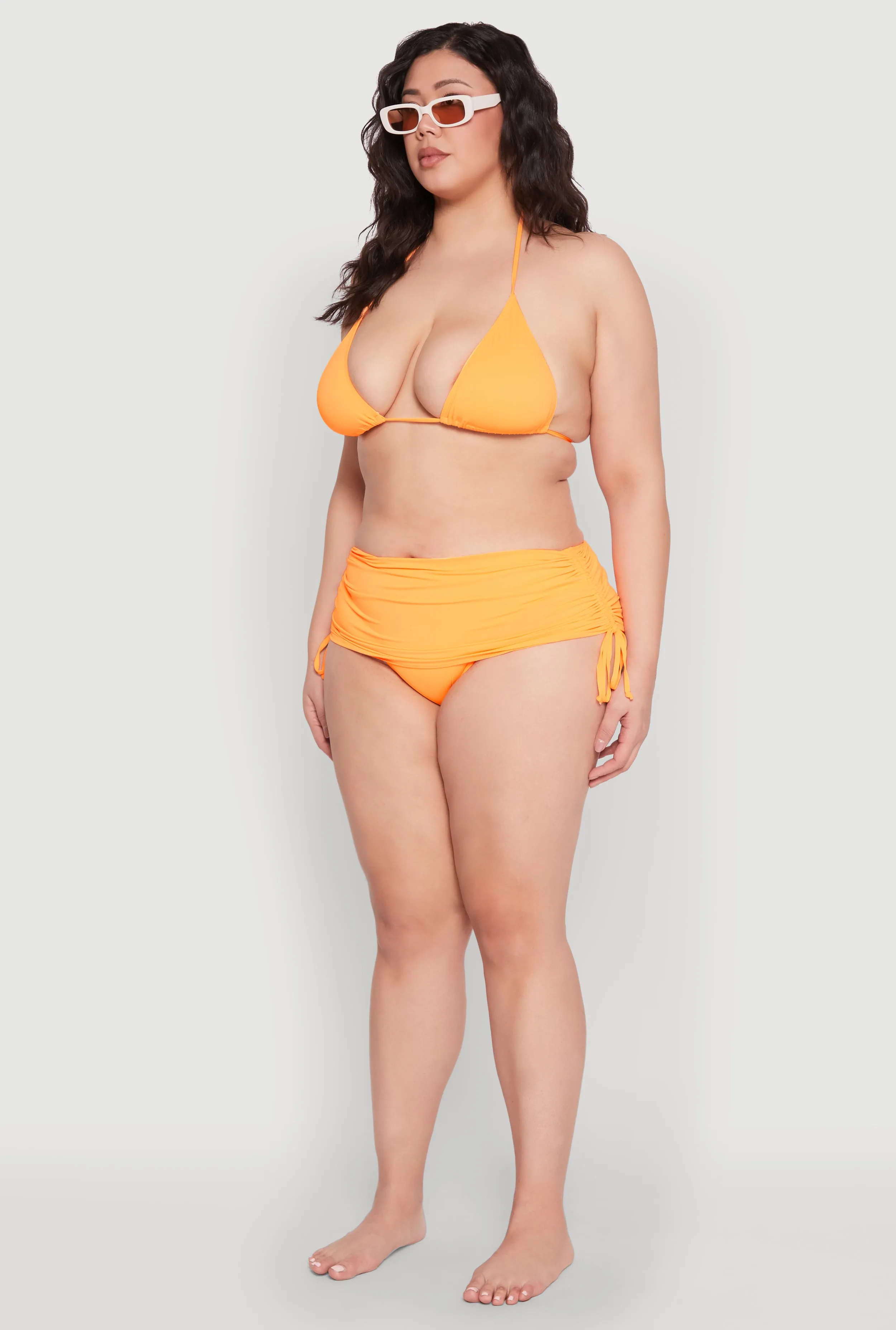 Plus Size Drawstring Side Swim Skirt sold by Rainbow product image thumbnail 5