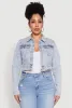 Plus Size WAX Cropped Jean Jacket sold by Rainbow
