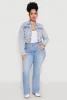 Plus Size WAX Cropped Jean Jacket sold by Rainbow