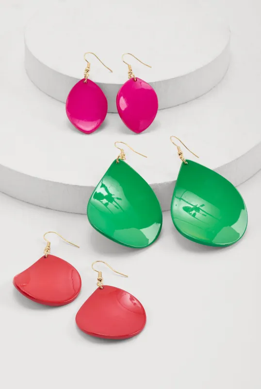 Assorted Teardrop Earring Trio sold by Rainbow