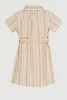 Girls Striped Tie Waist Belt Shirt Dress sold by Rainbow
