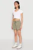 High Waist Drawstring Sweatshorts sold by Rainbow