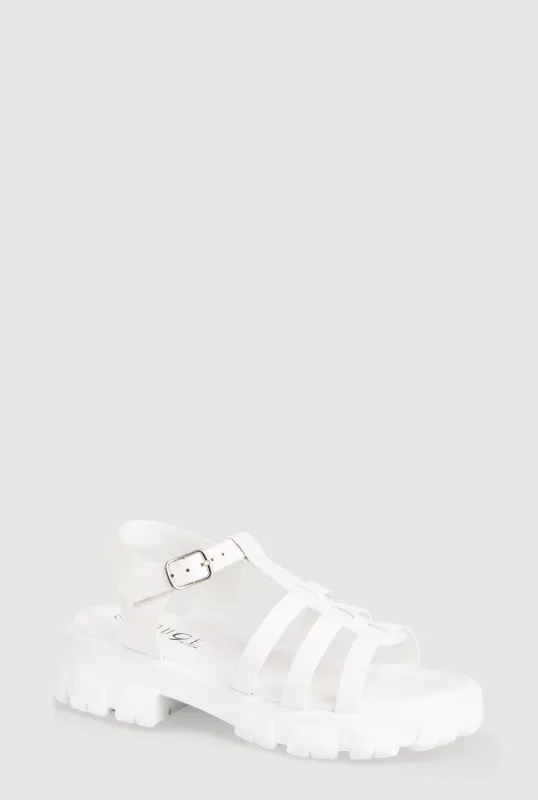 Girls Open Toe Fisherman Sandals sold by Rainbow