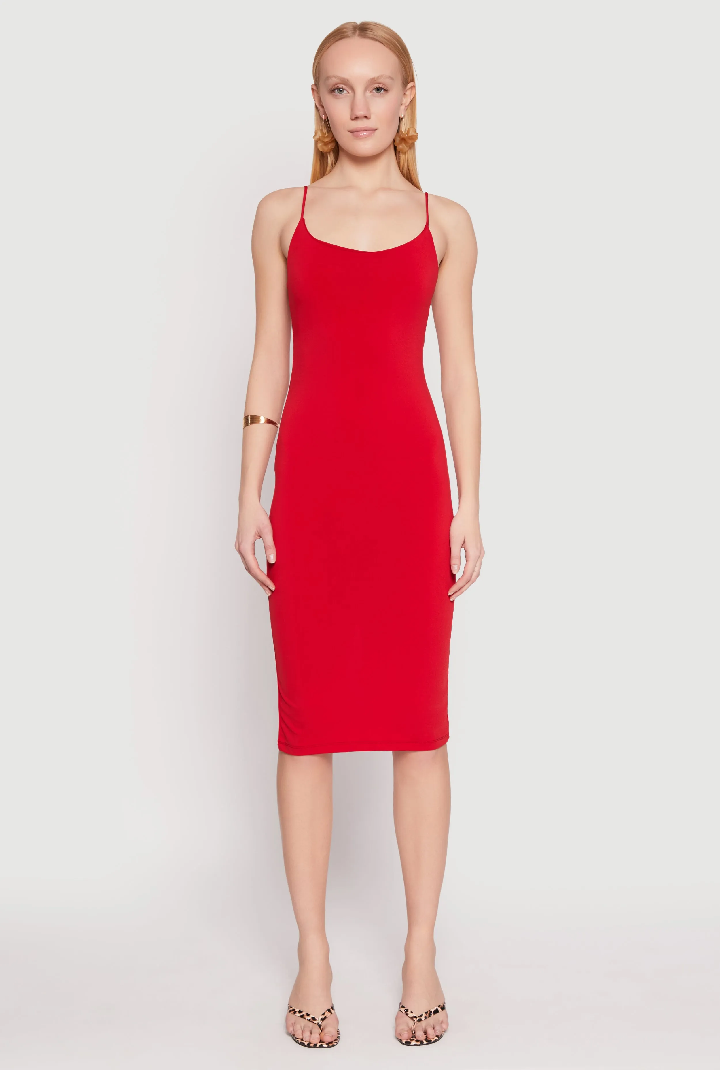 Tie Back Bodycon Midi Dress sold by Rainbow