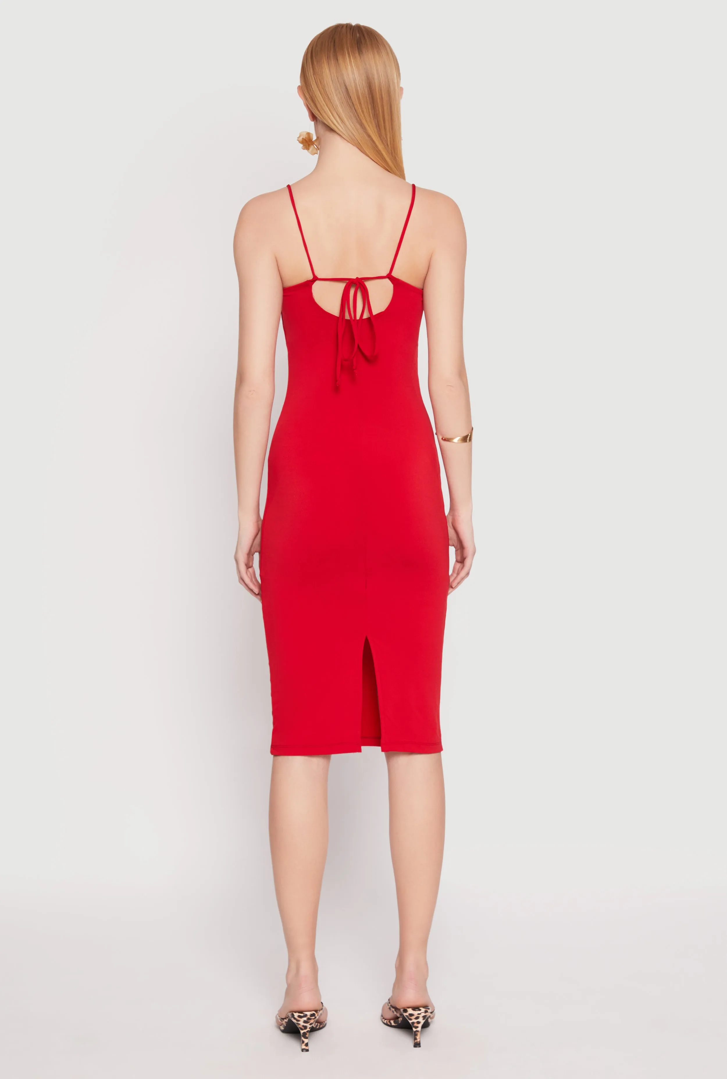 Tie Back Bodycon Midi Dress sold by Rainbow product image thumbnail 5