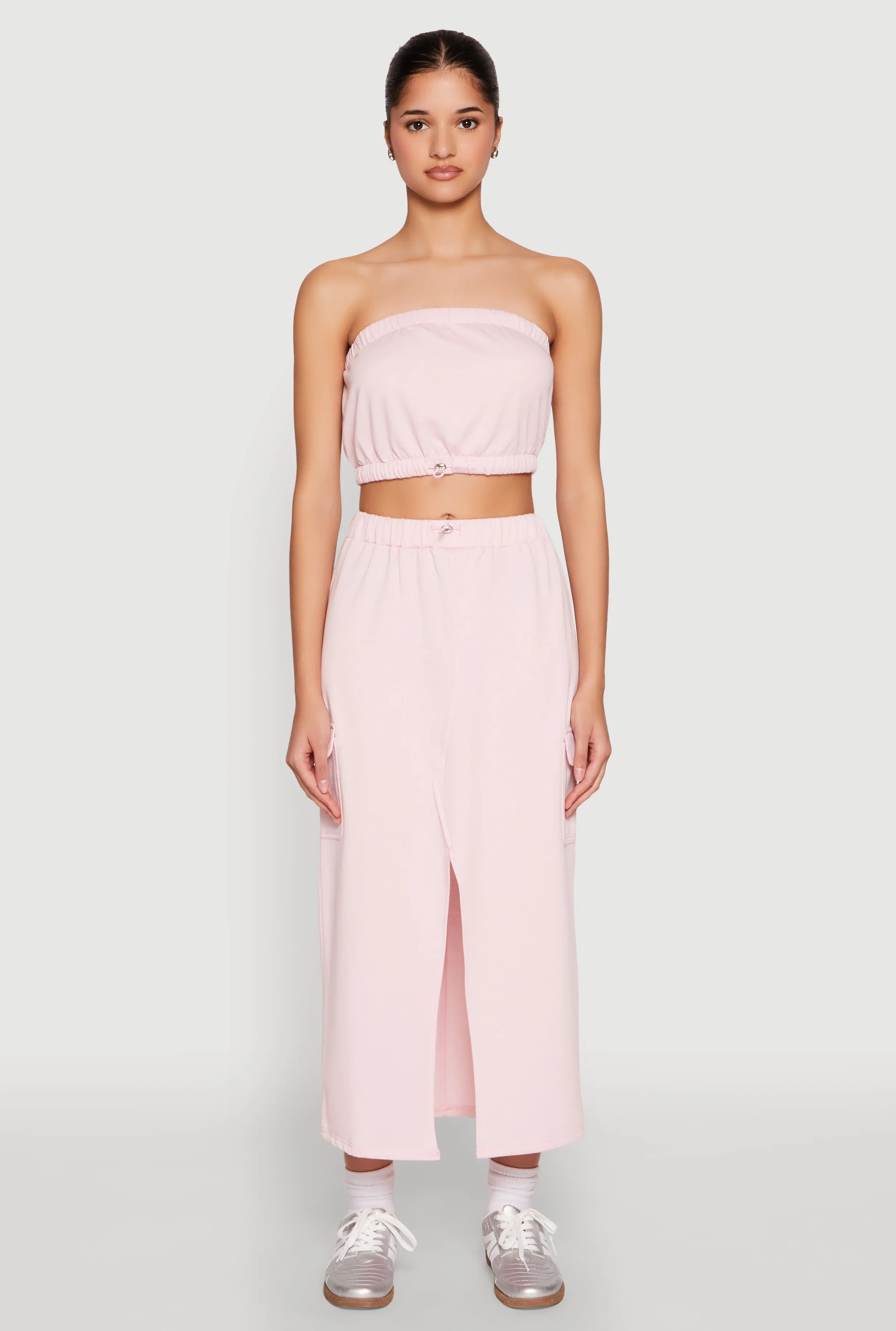 Almost Famous Fleece Slit Front Cargo Skirt sold by Rainbow
