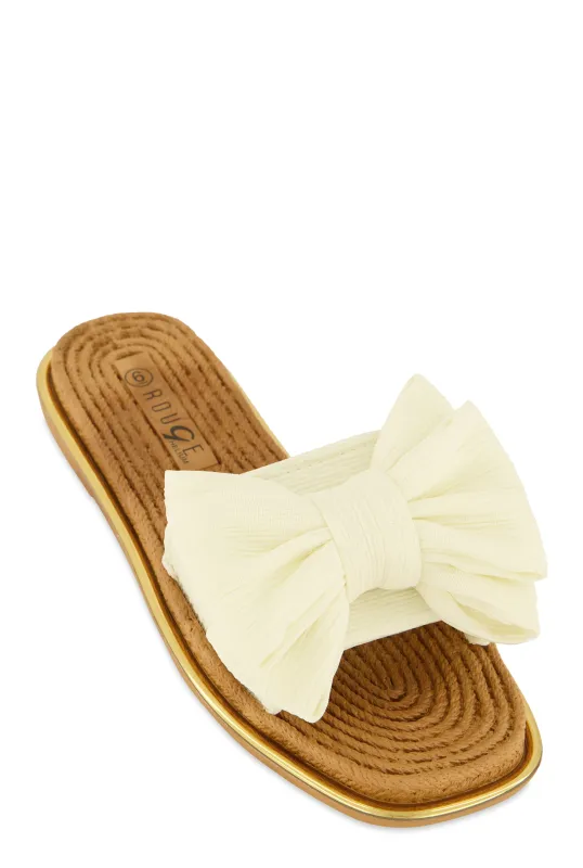 Bow Espadrille Slide Sandals sold by Rainbow