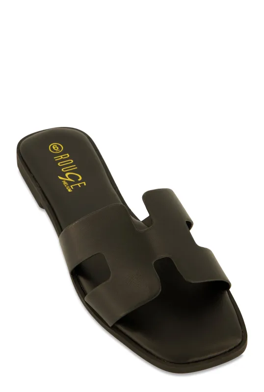 H Band Flat Slide Sandals sold by Rainbow