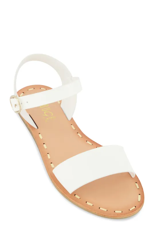 Contrast Stitch Ankle Strap Sandals sold by Rainbow