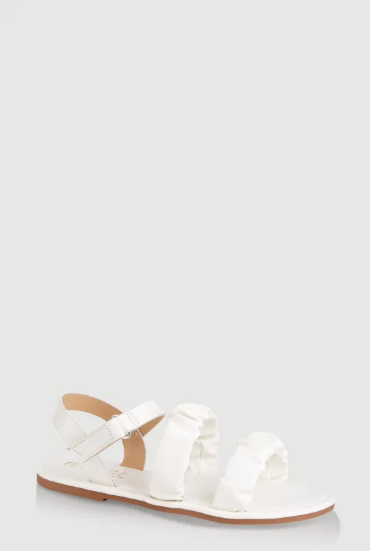 Girls Double Scrunchie Band Sandals sold by Rainbow