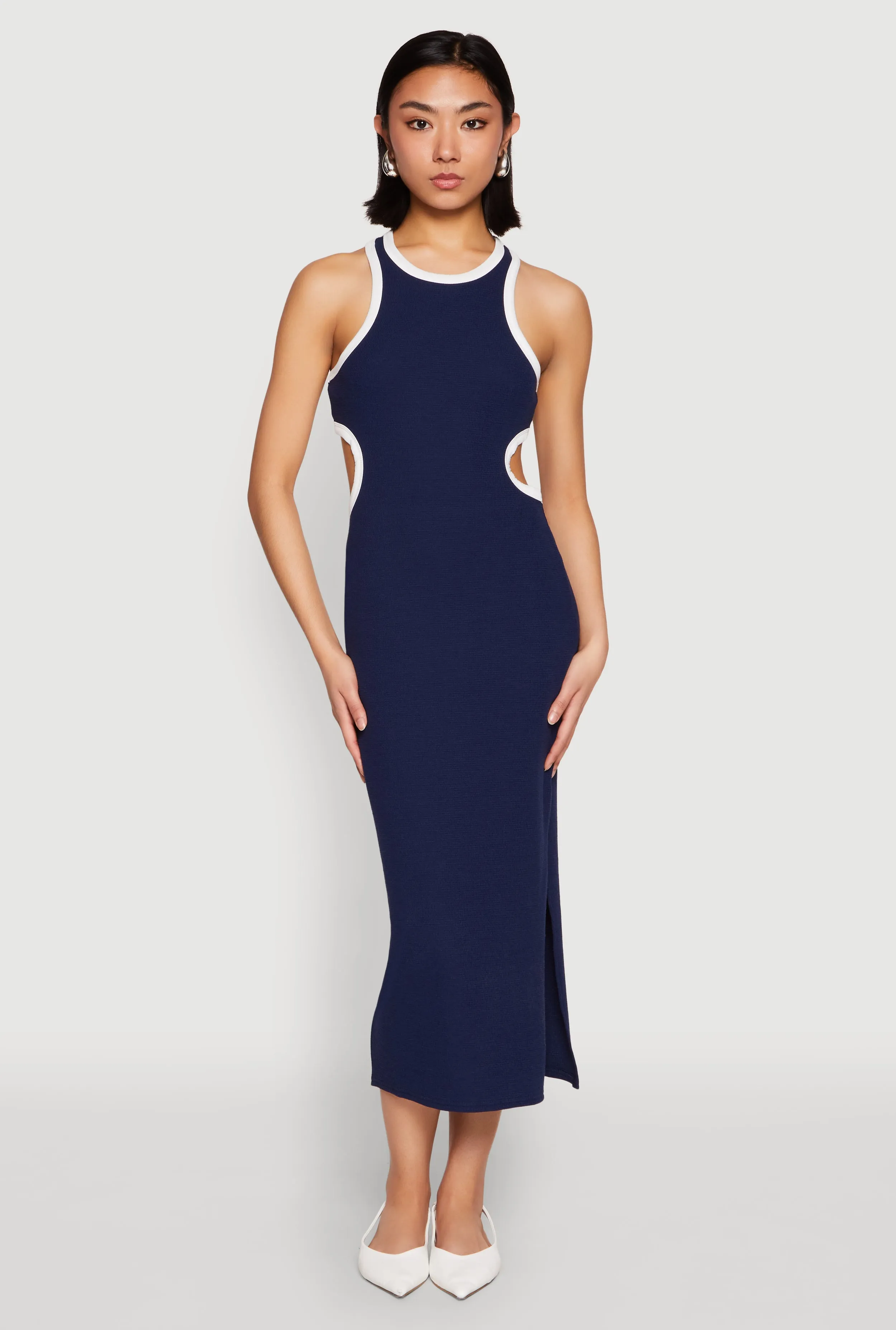 Contrast Trim Cut Out Tank Dress sold by Rainbow product image thumbnail 2