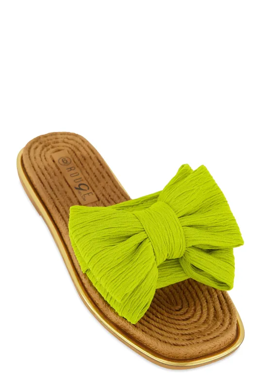 Bow Espadrille Slide Sandals sold by Rainbow