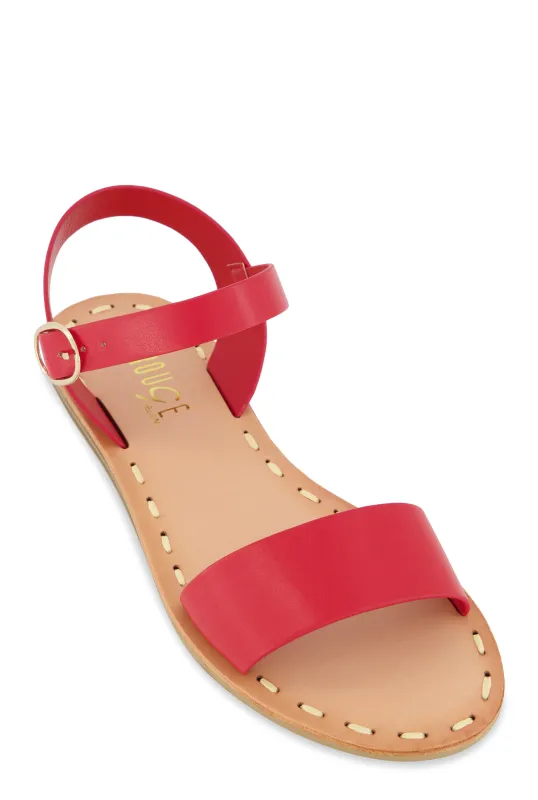 Contrast Stitch Ankle Strap Sandals sold by Rainbow