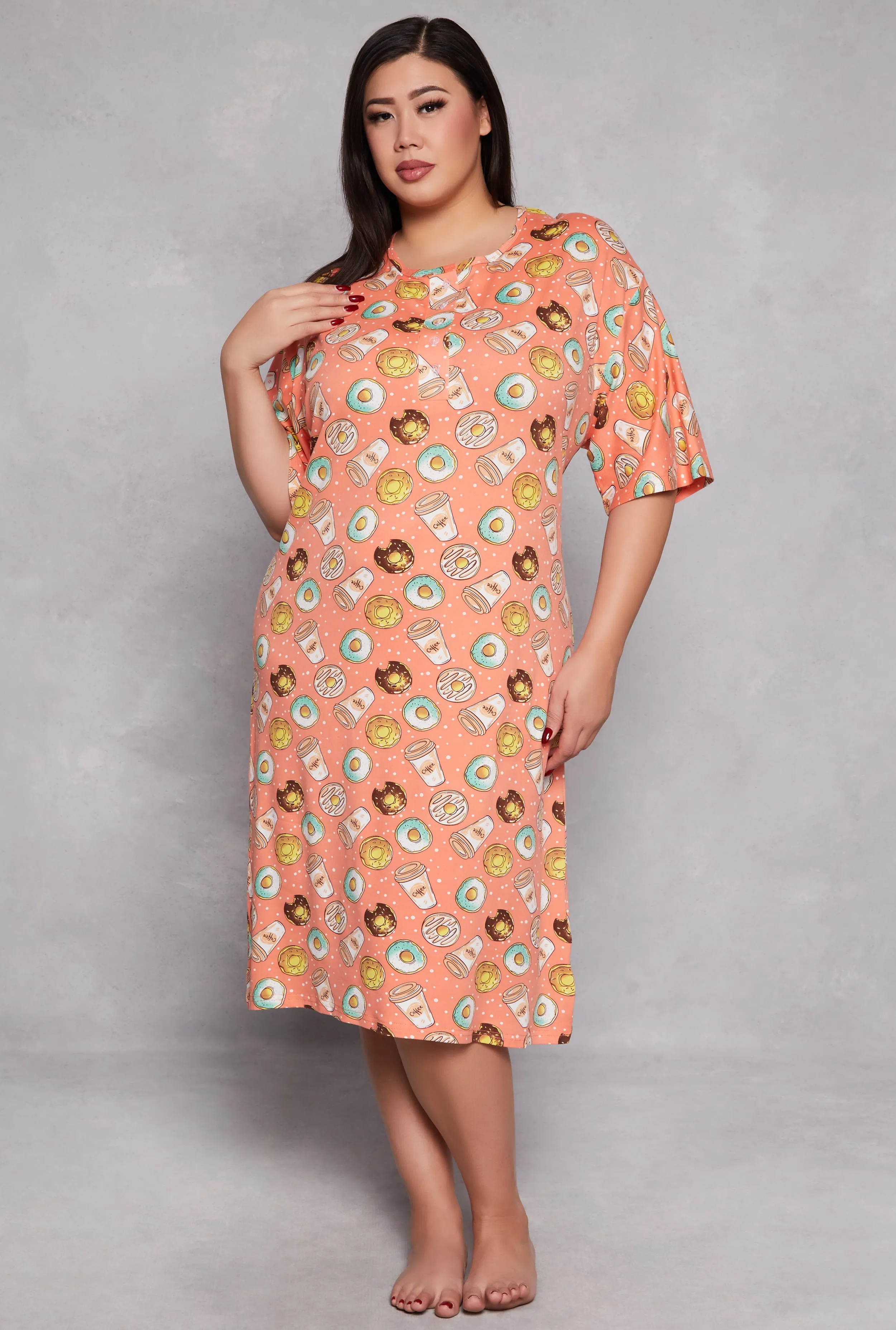 Plus Size Graphic Print Sleepshirt sold by Rainbow