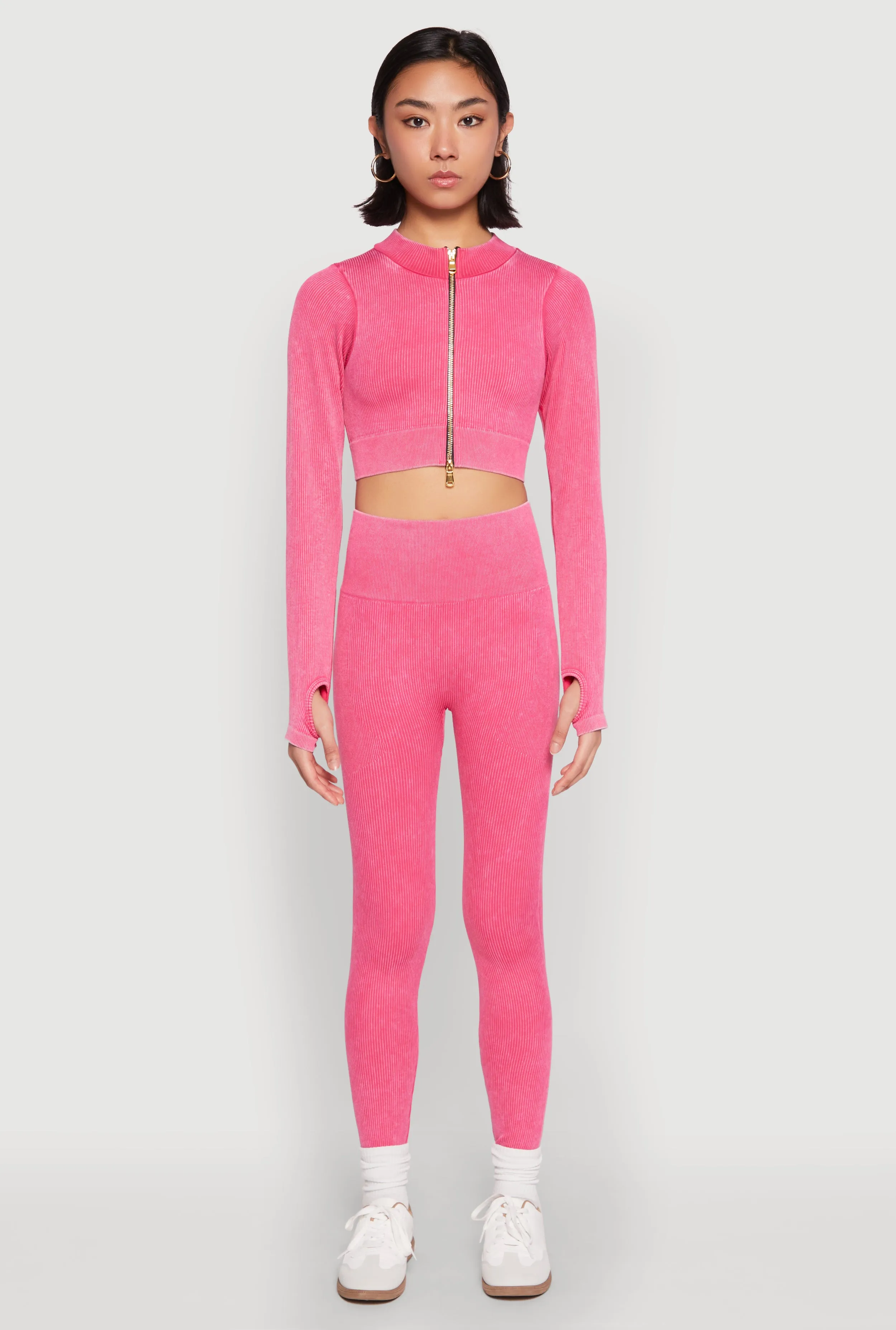 Daisy Ribbed Knit High Waist Leggings sold by Rainbow product image thumbnail 2