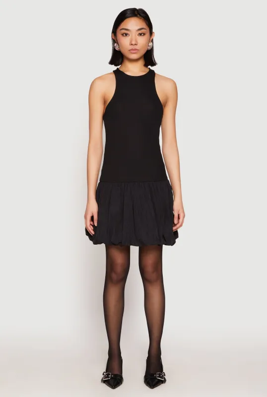 Almost Famous Racerback Tank Bubble Hem Dress sold by Rainbow