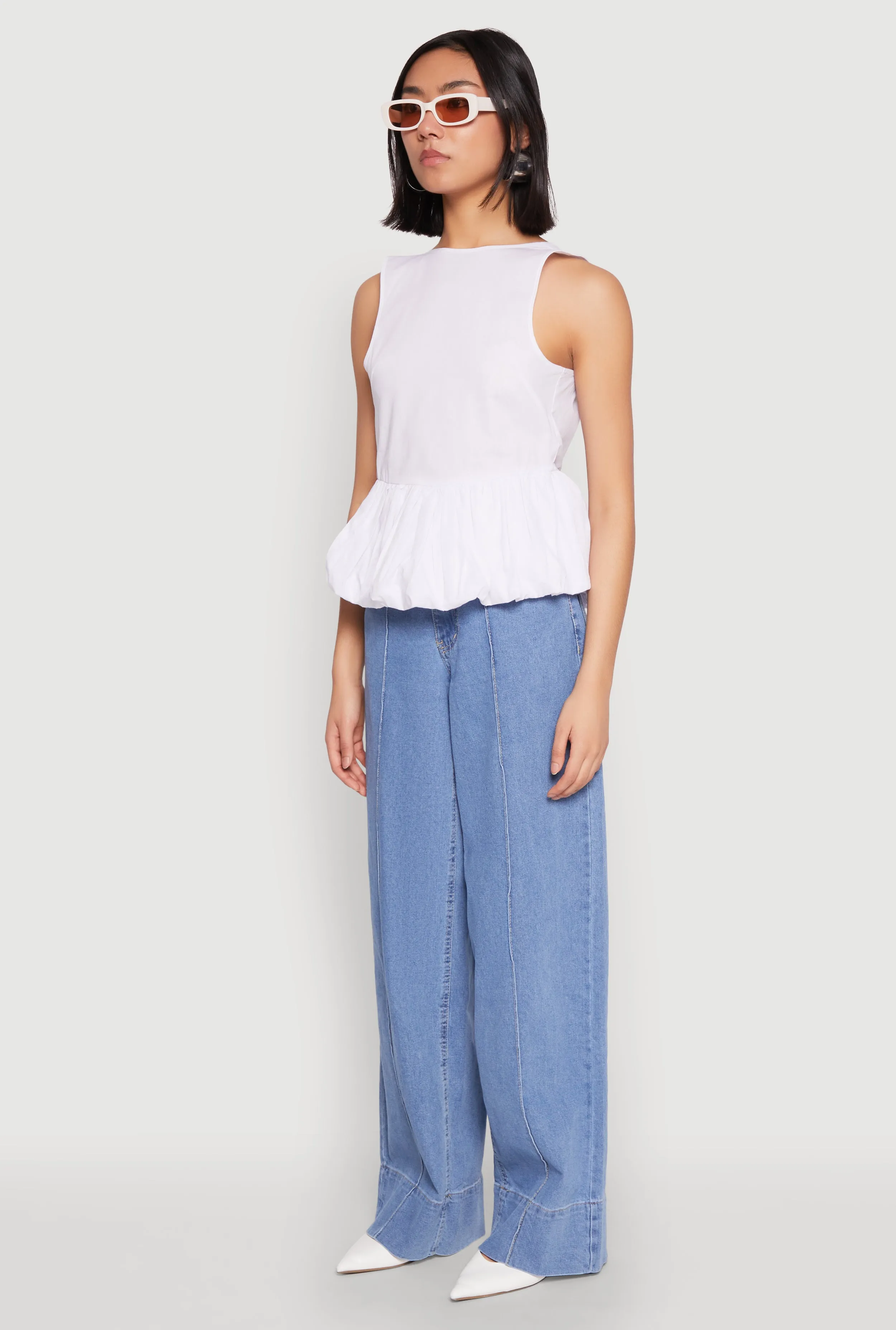 Tie Back Bubble Hem Blouse sold by Rainbow product image thumbnail 5