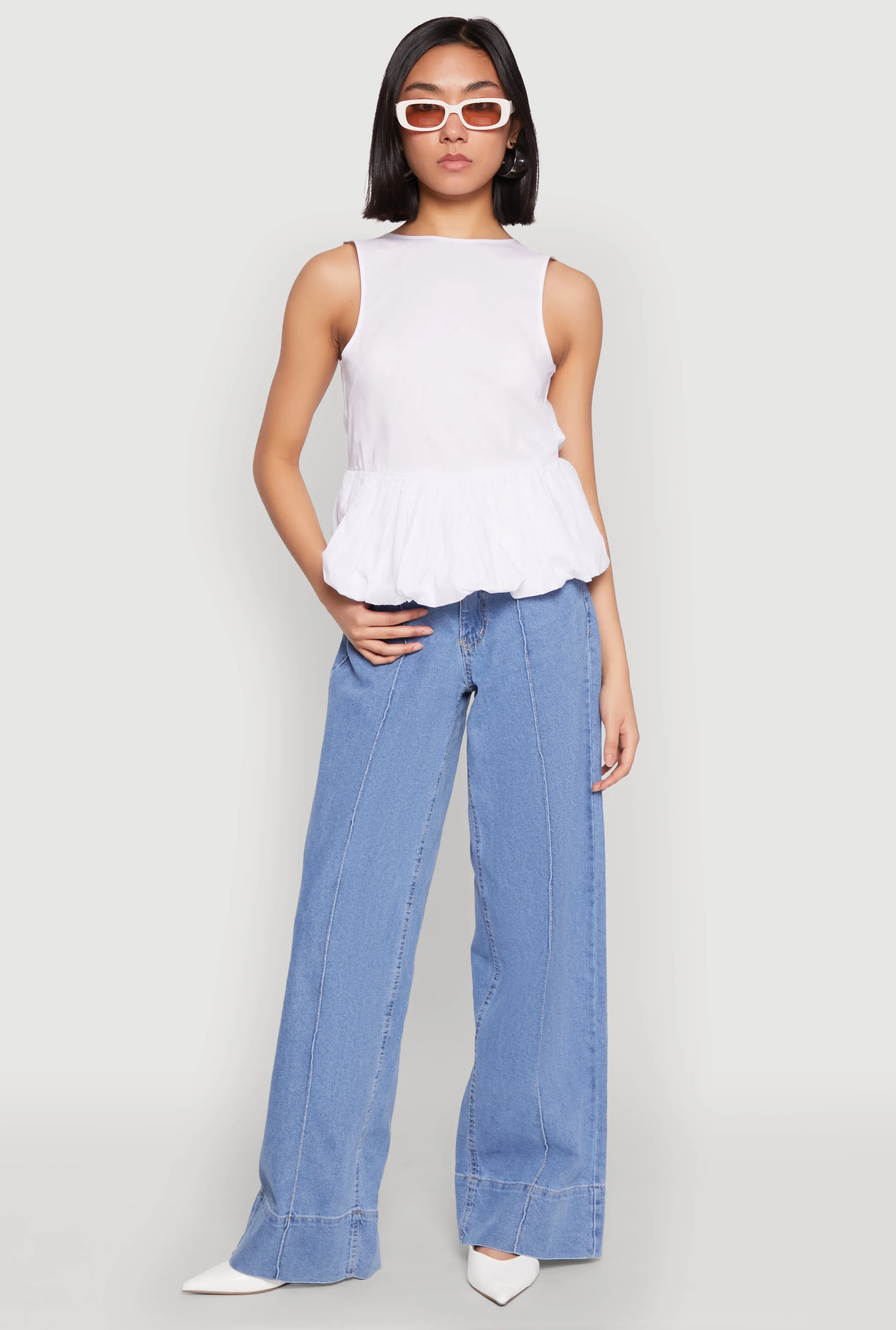 Tie Back Bubble Hem Blouse sold by Rainbow product image thumbnail 3