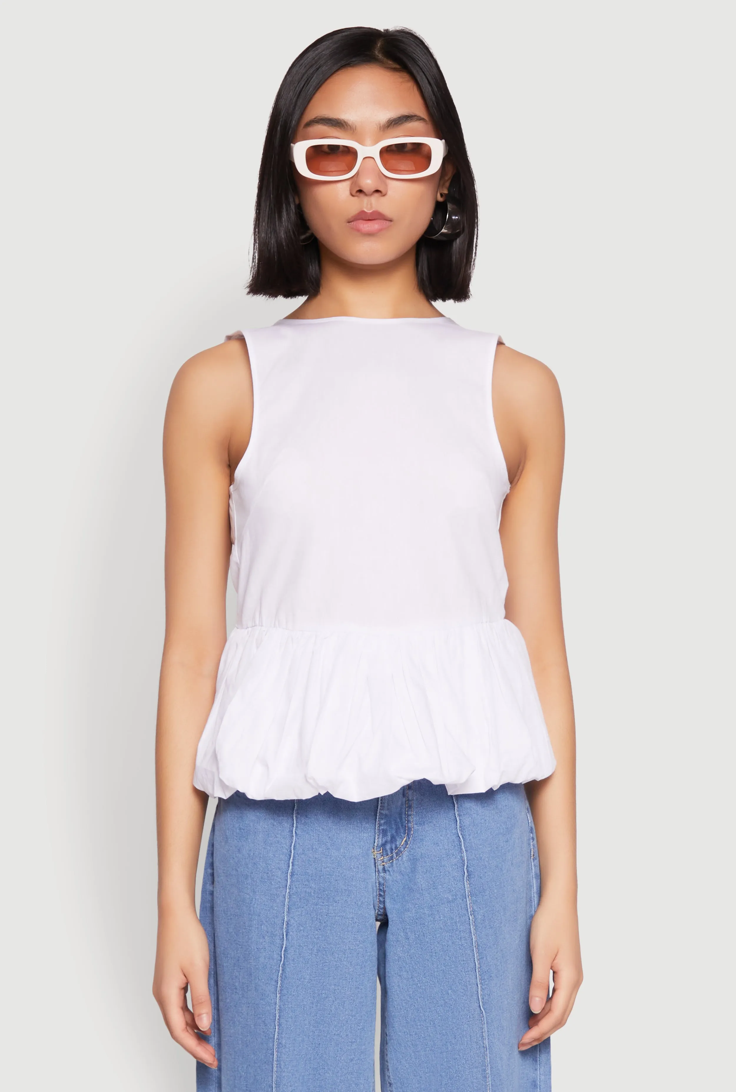 Tie Back Bubble Hem Blouse sold by Rainbow product image thumbnail 2
