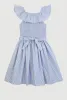 Girls Striped Smocked Skater Dress sold by Rainbow