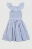 Girls Striped Smocked Skater Dress sold by Rainbow