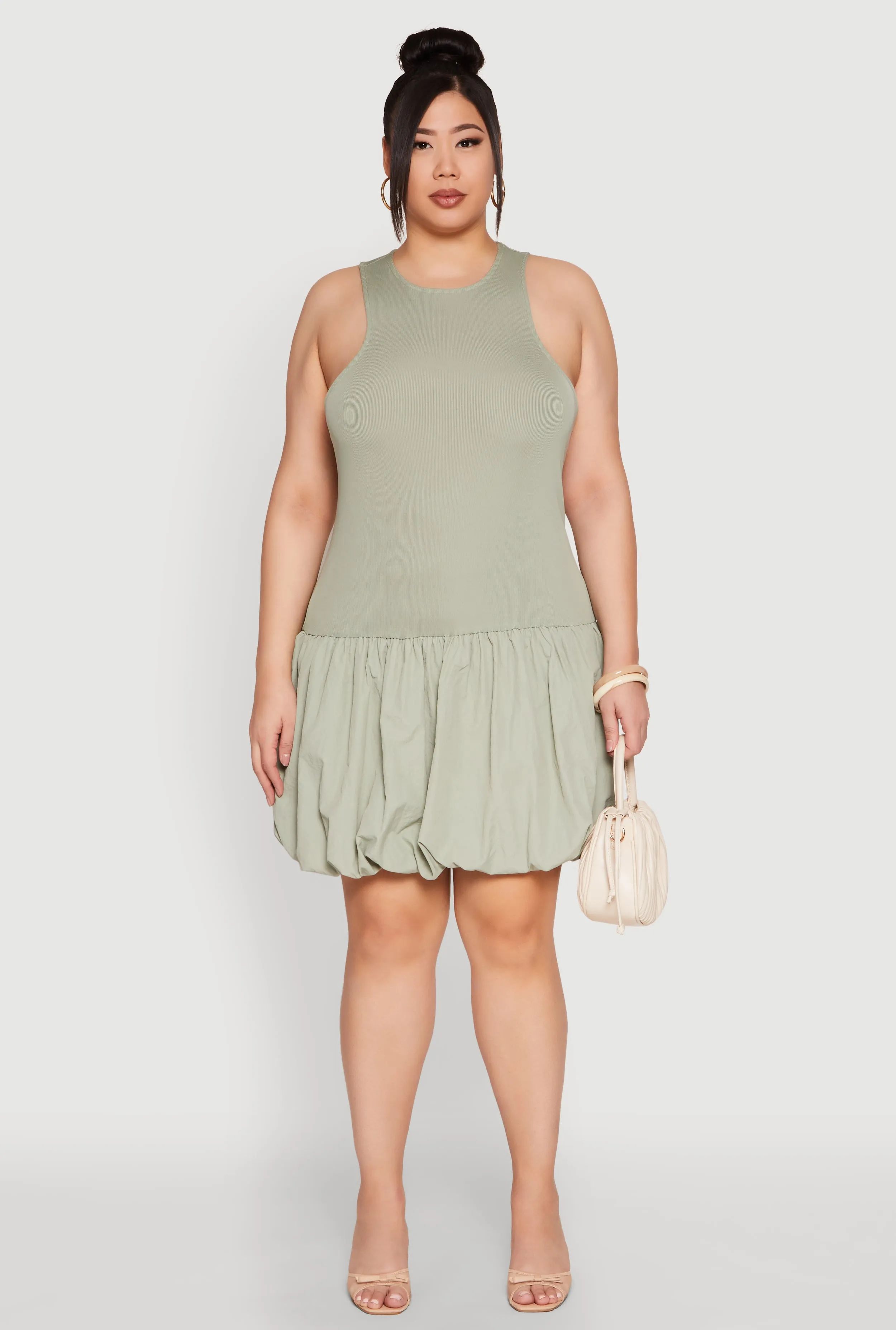 Plus Size Almost Famous Nylon Bubble Dress sold by Rainbow