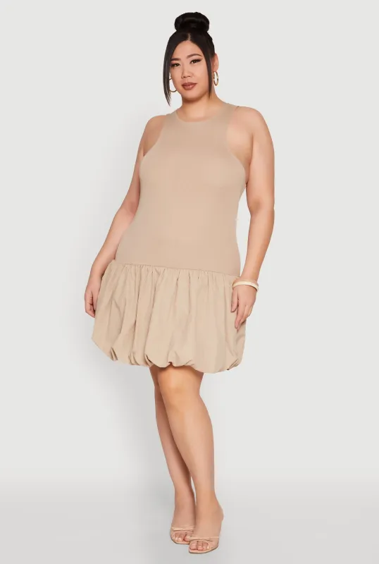 Plus Size Almost Famous Nylon Bubble Dress sold by Rainbow