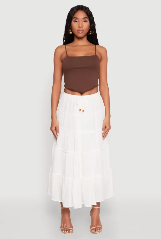 Almost Famous Tiered Skirt sold by Rainbow