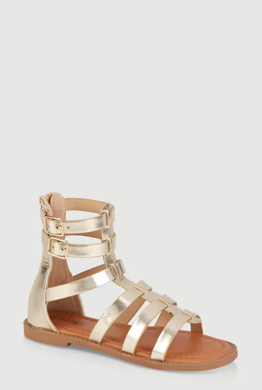 Girls Buckle Strap Gladiator Sandals sold by Rainbow