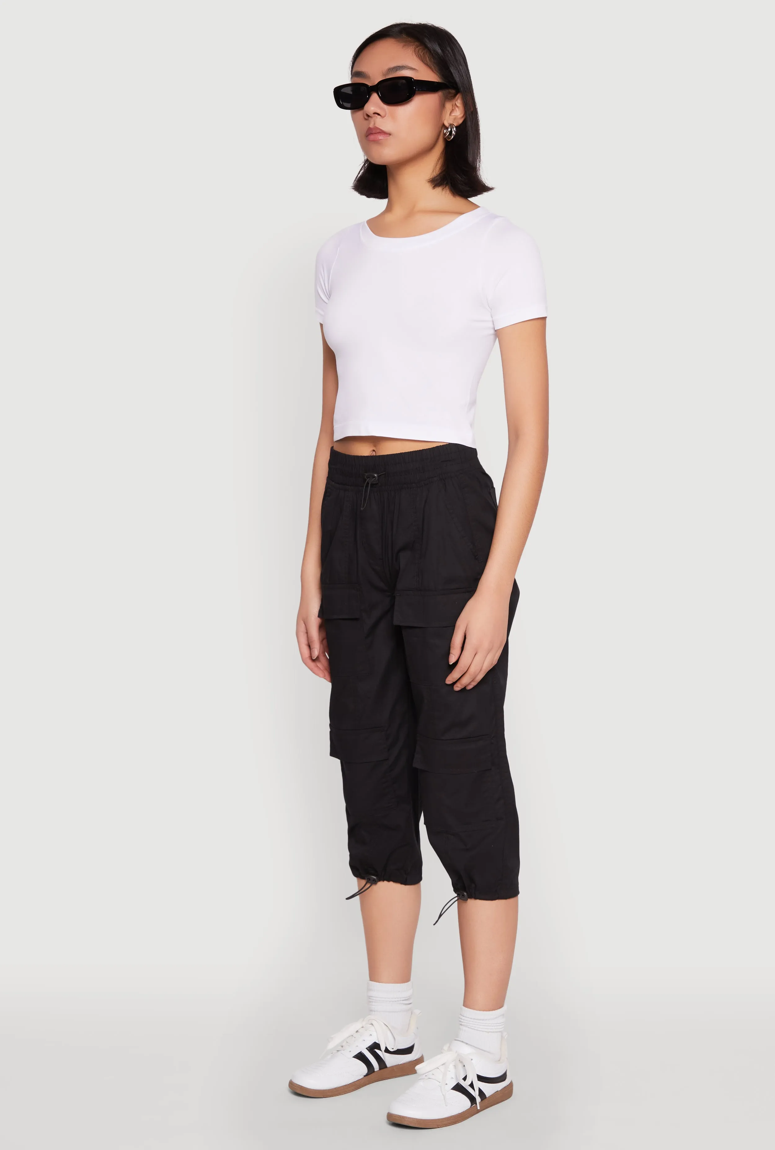 Toggle Drawstring Hem Cargo Capris sold by Rainbow product image thumbnail 3